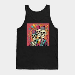 3 skeletons with fez Tank Top